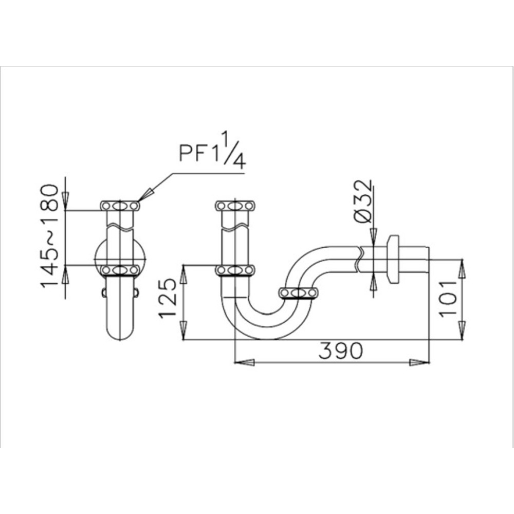 Cotto ท่อน้ำทิ้ง P-trap สแตนเลส รุ่น CT688X(HM)