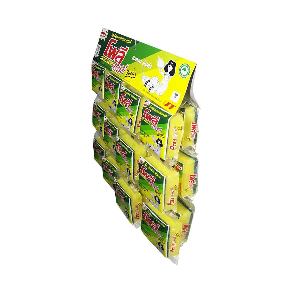 Poly-Brite ฟองน้้ำใยขัดอเนกประสงค์ รุ่น Deli-Brite 331-10 (24ชิ้น/แผง)