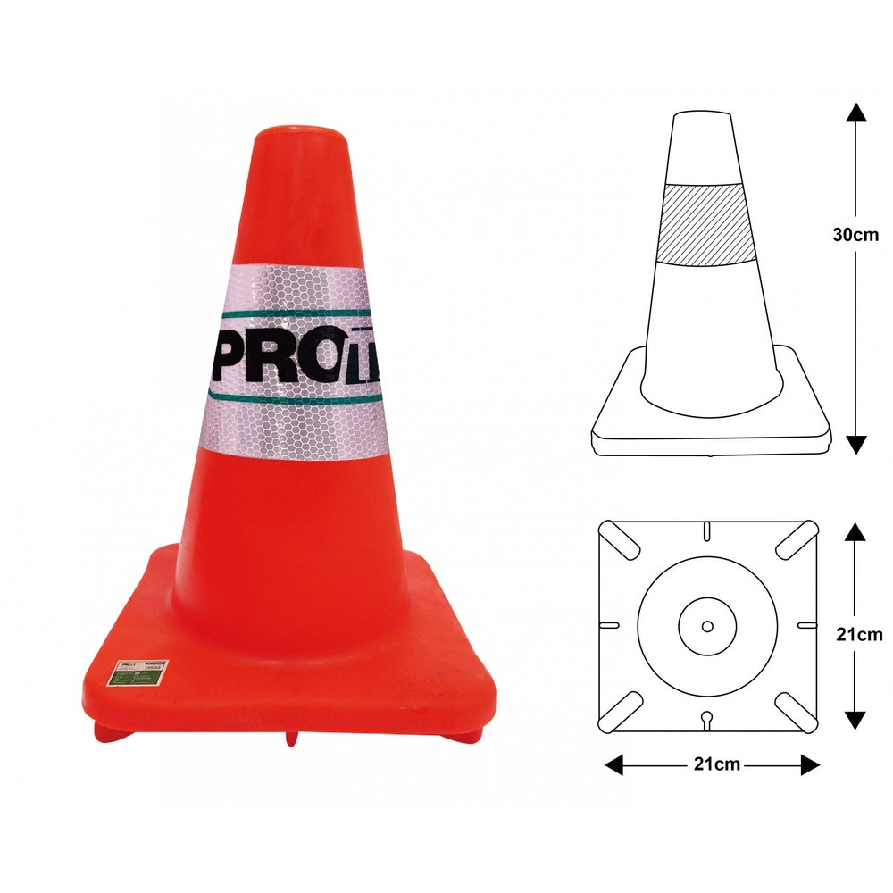 PRO-TX กรวยจราจร PVC รุ่น DTA30 สีส้ม ขนาด 30 ซม.