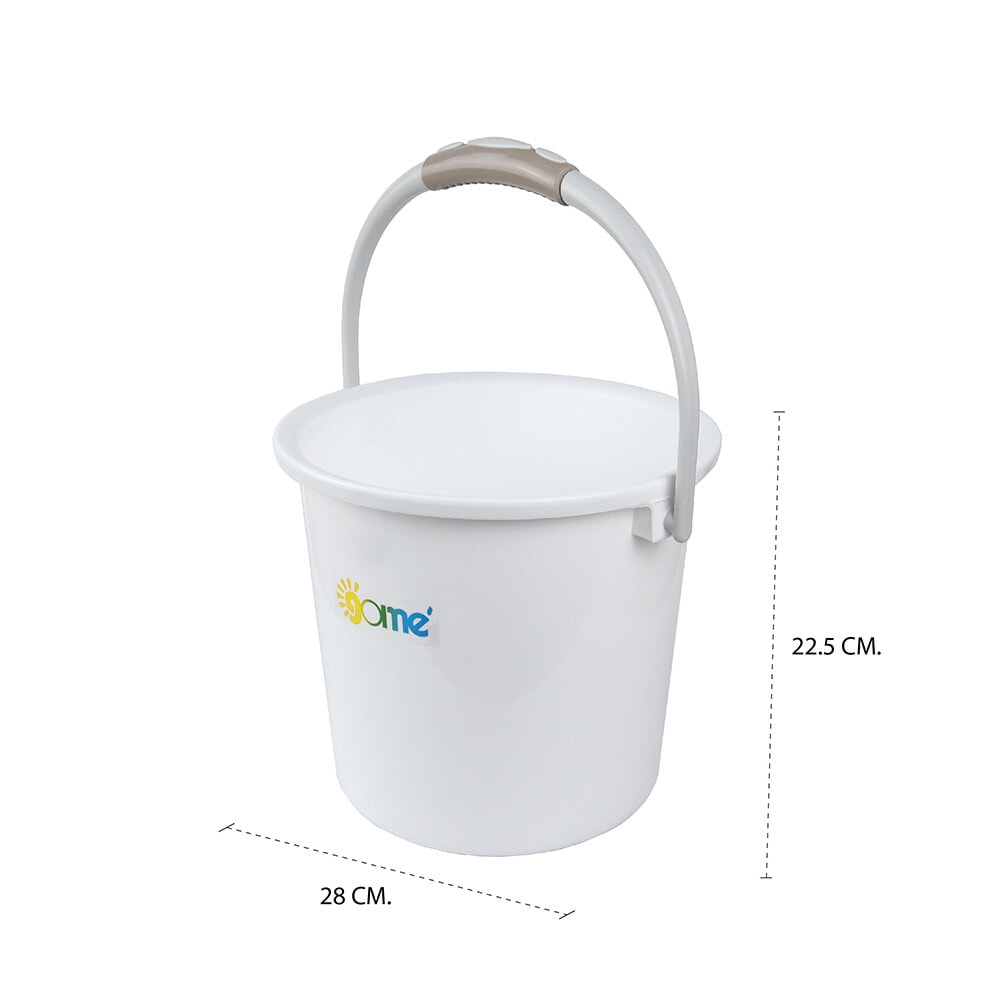 GOME ถังน้ำหูหิ้วกลม 3.5 กล.ขนาด 28x28x27 ซม. รุ่น J0521-3 สีขาว