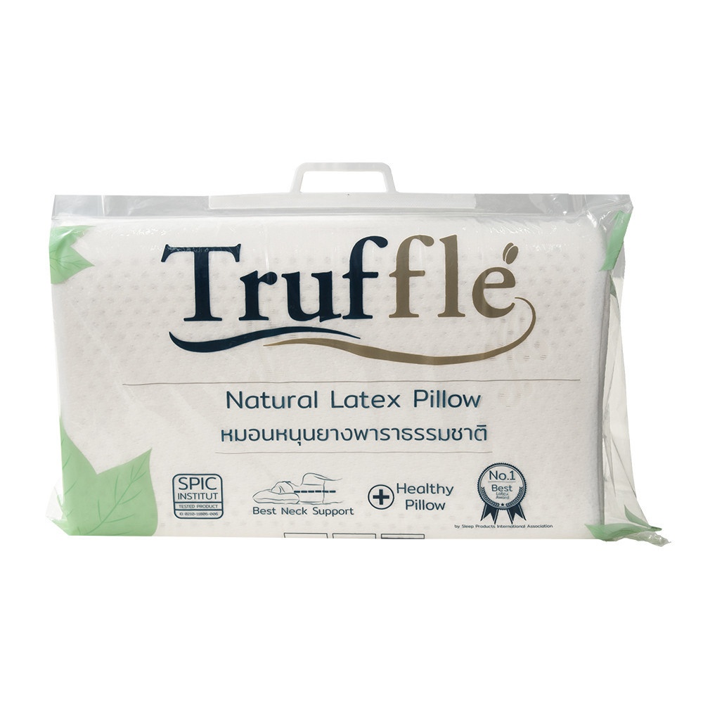 TRUFFLE หมอนยางพารา ทรง Contour 37x60x14ซม. สีขาว