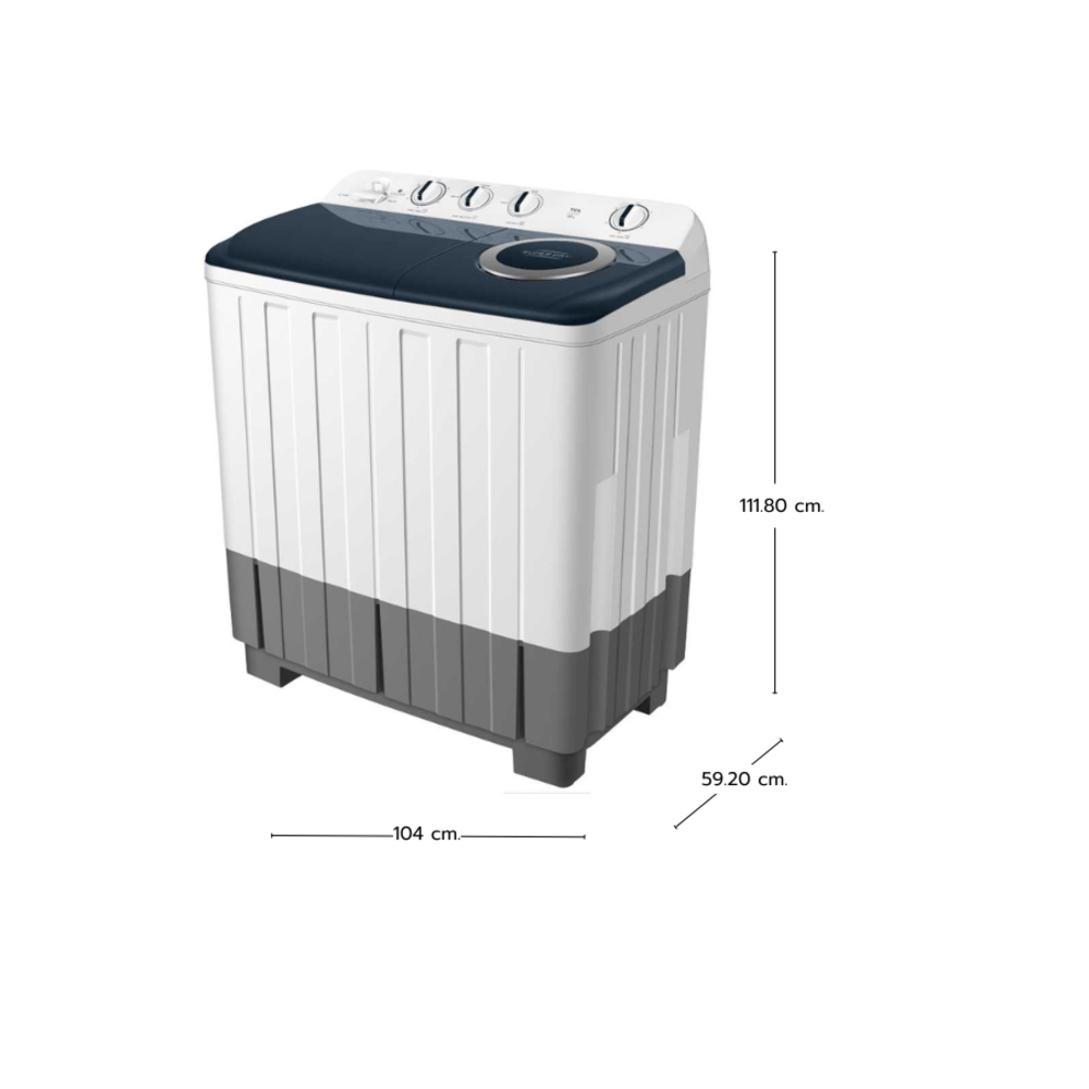 TCL เครื่องซักผ้า 2 ถัง ขนาด 20kg WT201FTTW