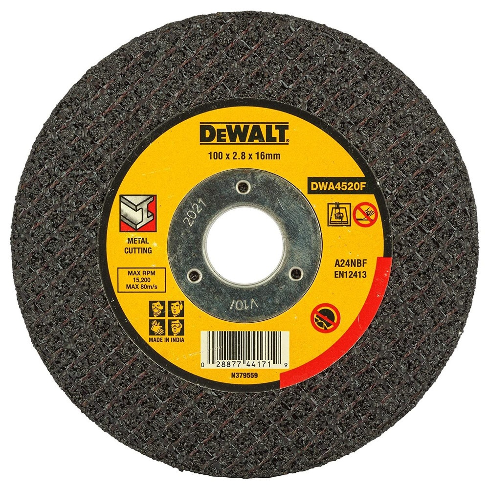DEWALT แผ่นตัดเหล็ก 4 นิ้ว 100x2.5x16มม. รุ่น DWA4520FA-B1