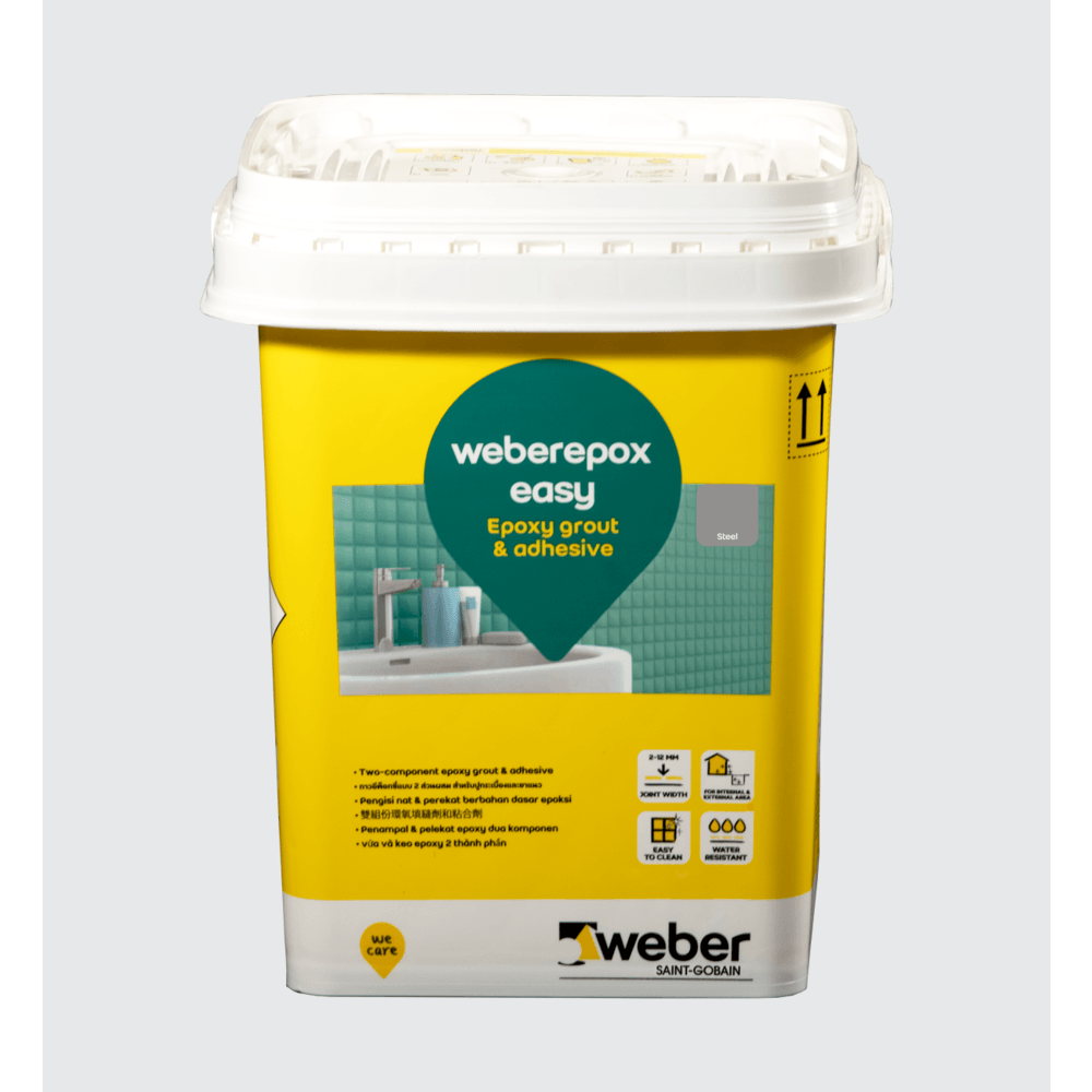 Weber ปูนอีพ๊อกซี่ เวเบอร์ คัลเลอร์ พ๊อกซี 5 กก. สีเทาอ่อน
