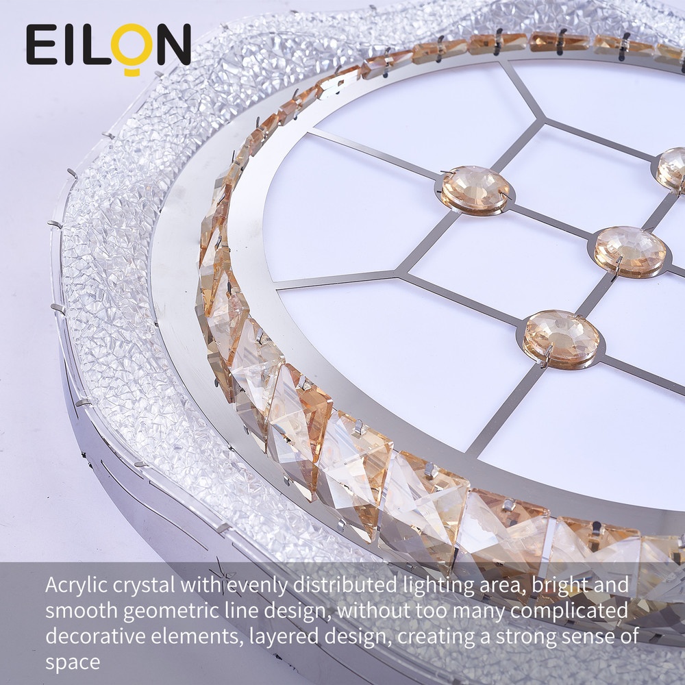 EILON ไฟเพดานคริสตัลทรงกลม 80W รุ่น ESJD-D500-Y10 3แสง