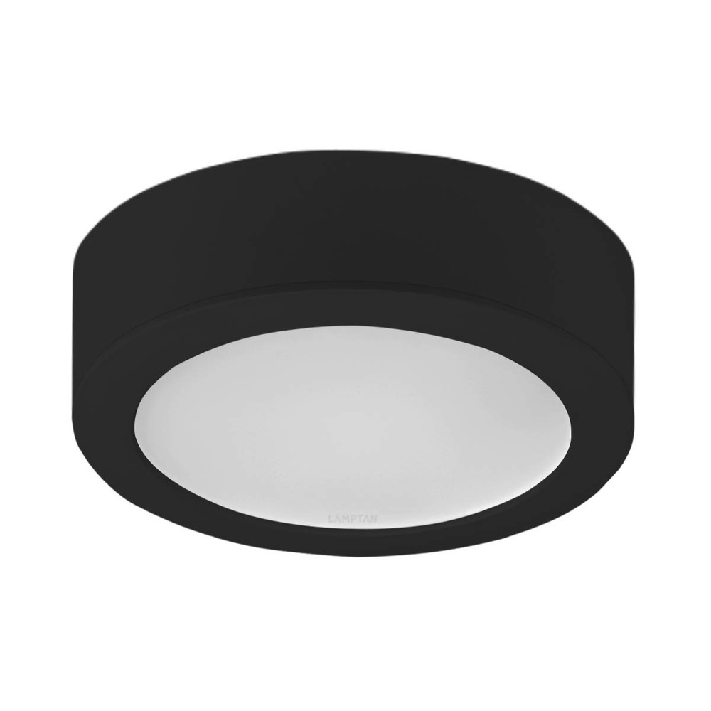 LAMPTAN โคมดาวน์ไลท์ LED แบบติดลอยหน้ากลม 14W รุ่นทวิสท์แอนด์โก สีดำ