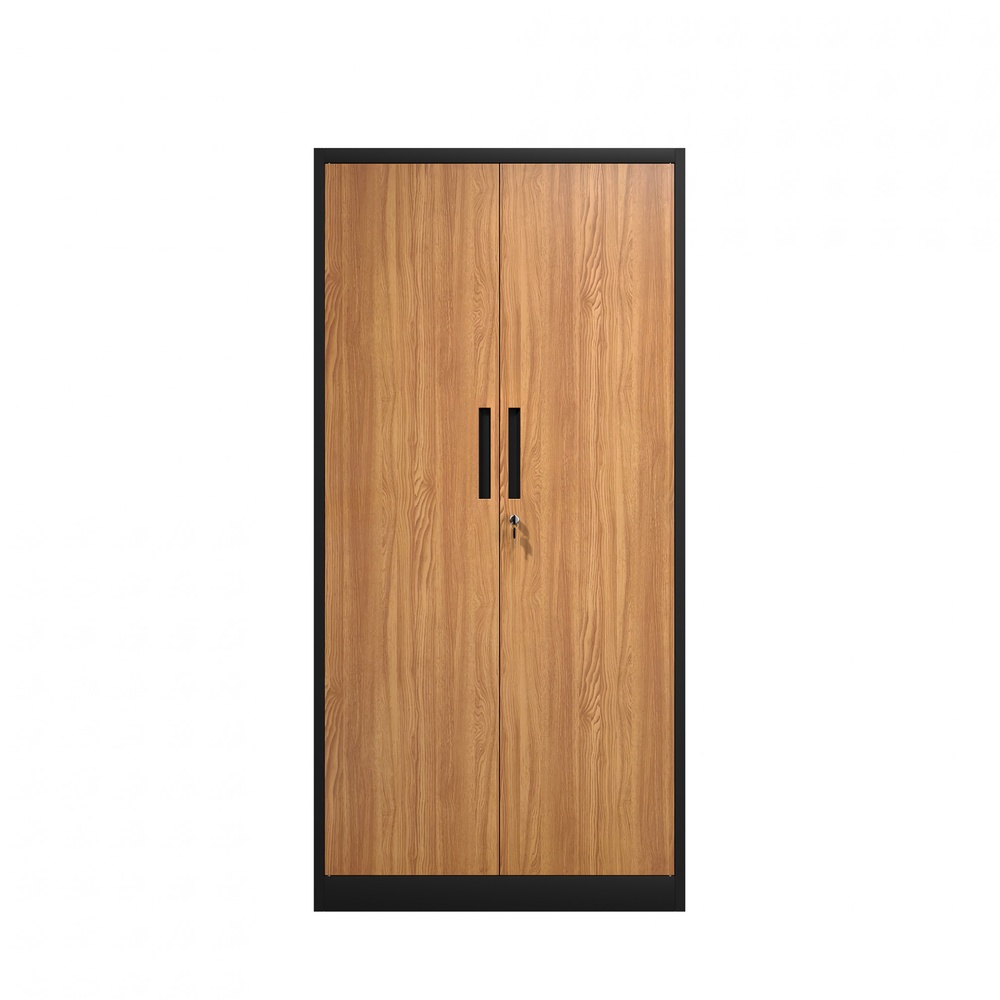 SMITH ตู้เหล็กเก็บเอกสาร บานทึบ รุ่น Archie-01ขนาด 40x90x185 ซม. สีไม้-ดำ