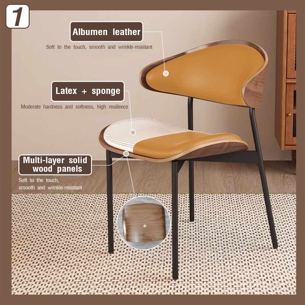 DELICATO เก้าอี้อเนกประสงค์ รุ่น Momo ขนาด 48x40x75 ซม. สีส้ม