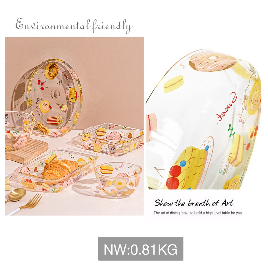 ADAMAS ถาดอบแก้วทรงรี 17.5x25.5x5.8 ซม. SWEETY