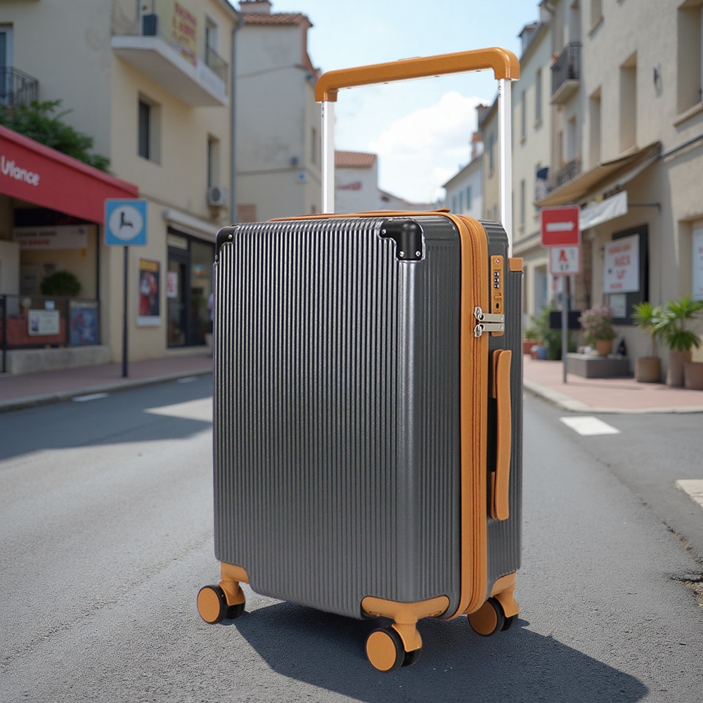 WETZLARS กระเป๋าเดินทางแบบด้านจับยาว ขนาด 24 นิ้ว รุ่น Jasper-02 ขนาด 23x37x55 ซม. สีเทาเข้ม
