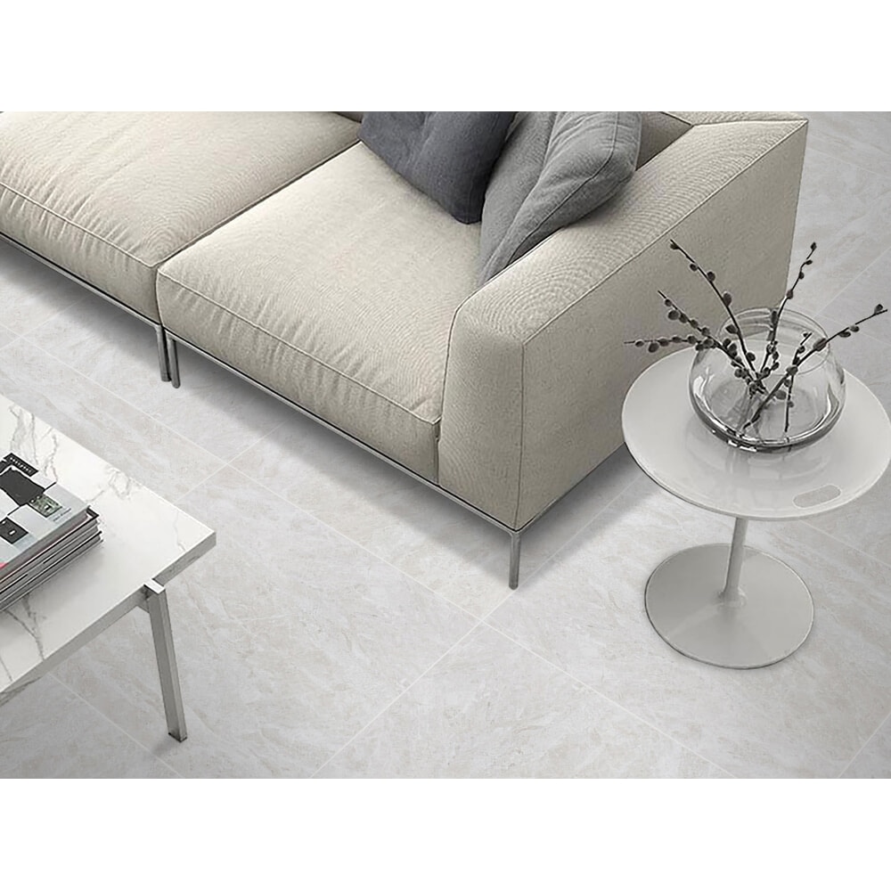 Marbella กระเบื้องพอร์ซเลน 60x60 ซม. ซเลน เลกเซ-ไลท์เกรย์ P6014 Glossy (4P) Random