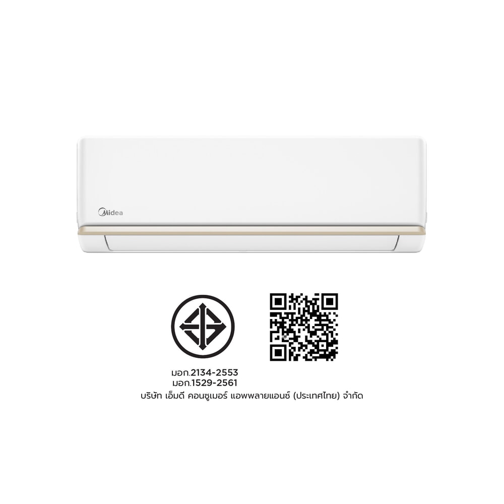 MIDEA เครื่องปรับอากาศ Fixed Speed Tornado Easy ขนาด 18000 BTU รุ่น MSAG-18CRN8-IDU สีขาว