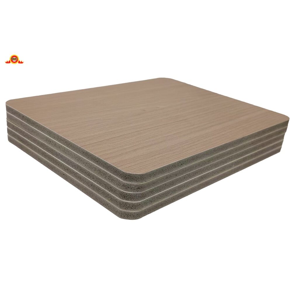 GREAT WOOD แผ่นลามิเนตปิดผิว HPL สีไม้หวูโถง รุ่น YJ-9689-8 ขนาด122*280*0.8 ซม.
