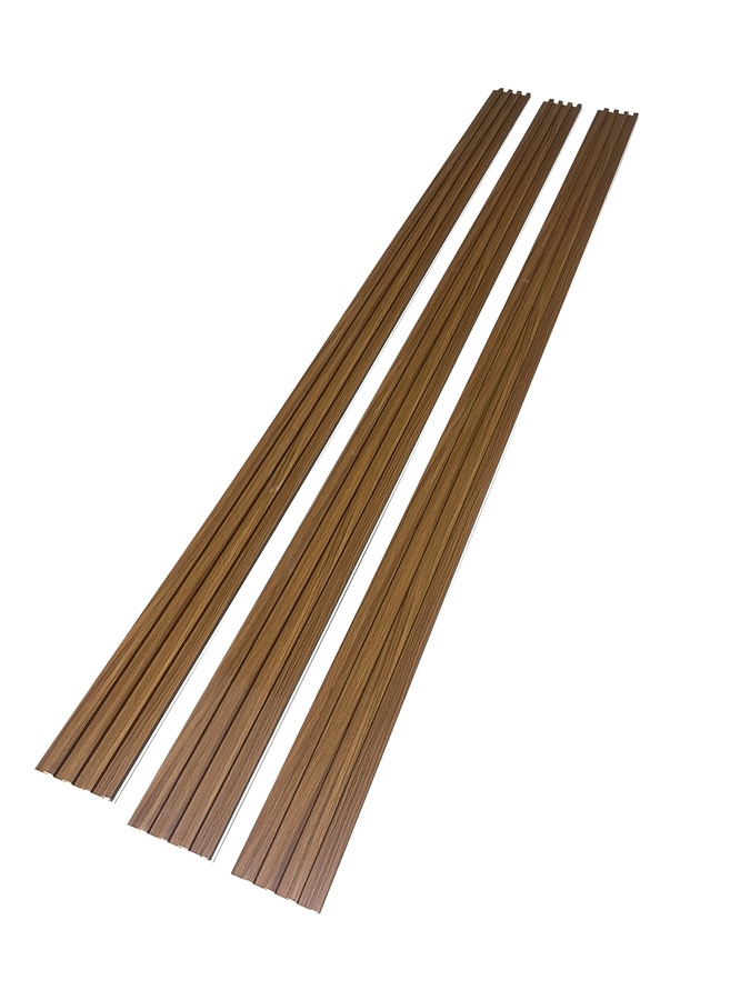 GREAT WOOD ไม้ระแนงตกแต่งผนัง WPC W150-17 150*17*2900 มม. Dark Walnut