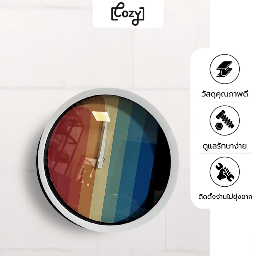 COZY นาฬิกาแขวนผนัง รุ่น BOW ขนาด 25×25×4.5ซม. คละสี