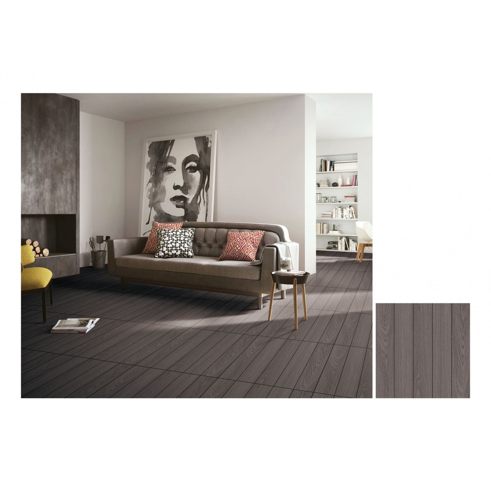 Marbella 60x60 กระเบื้องเซรามิคปูพื้น รุ่น ละแนง วูด เทา RW667178B(4P).A (Matt)