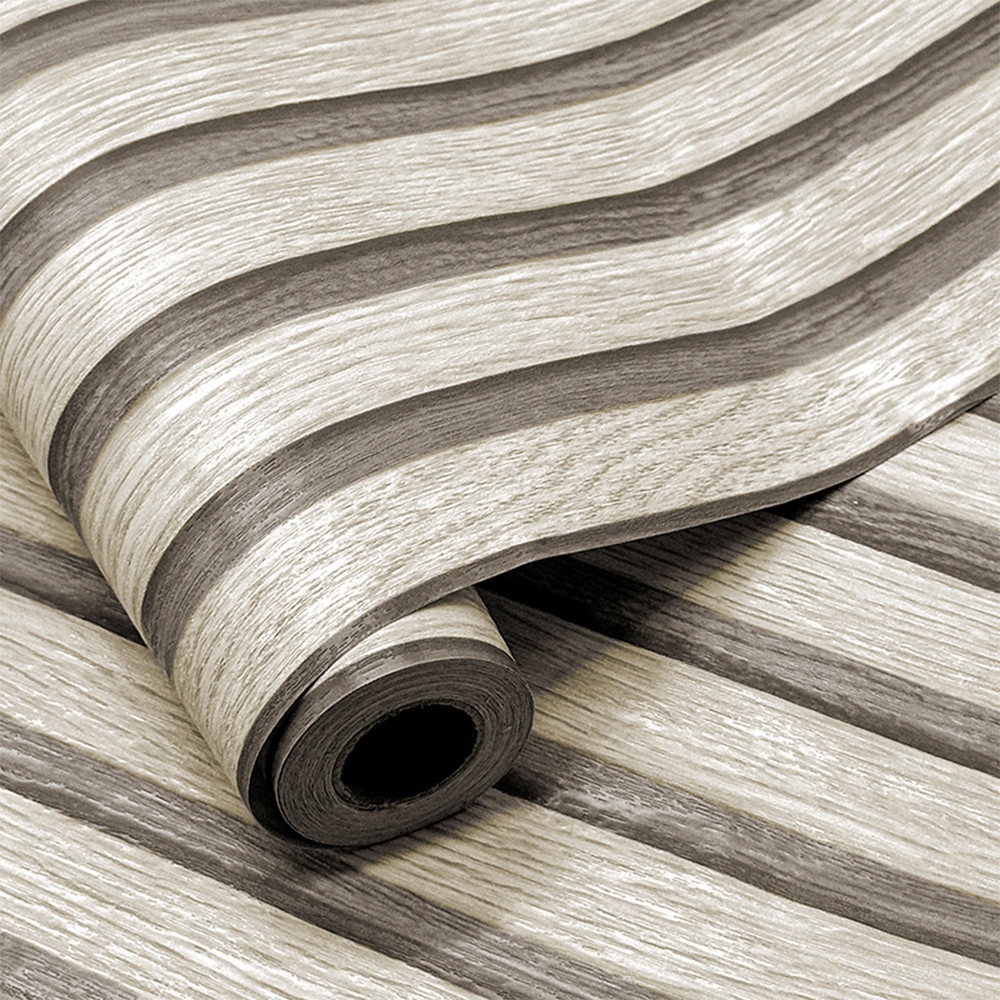 TAPIO วอลเปเปอร์แบบมีกาว ลายไม้ รุ่นTIMBER-01 ขนาด 45x1000 ซม. สีน้ำตาลอ่อน