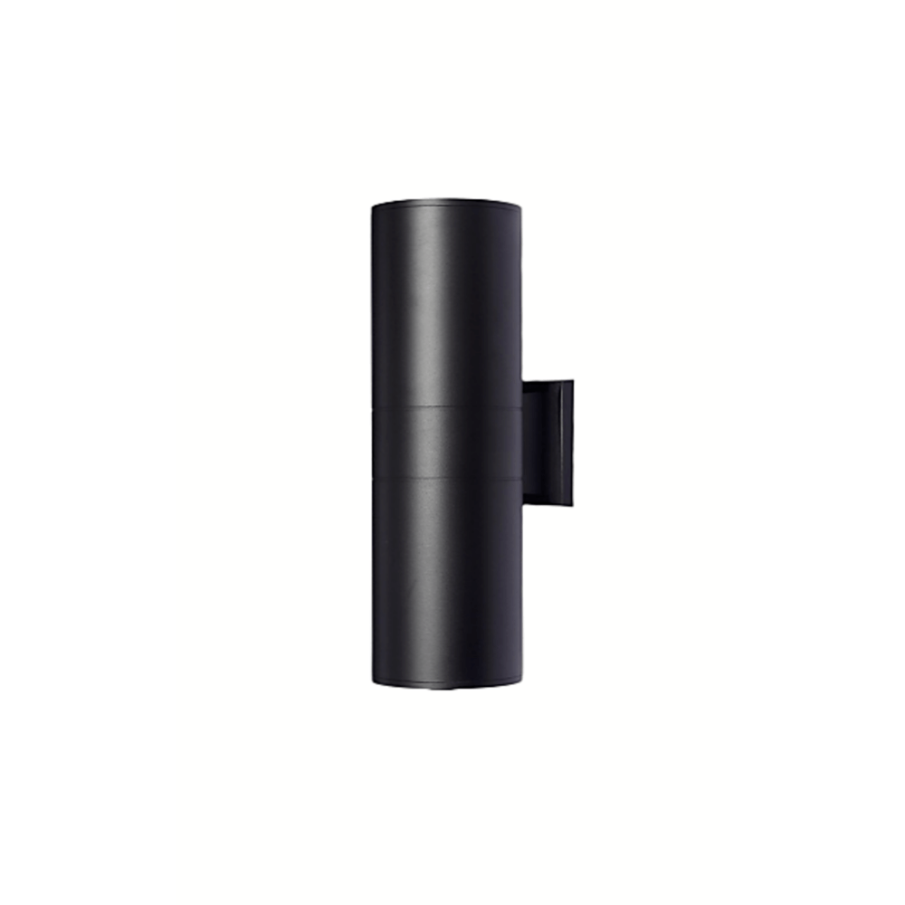 EILON โคมไฟติดผนังโมเดิร์น ทรงกระบอกกลม 2*E27 ขนาด 14.5*14.5*36 cm IP65 MVW002W-L360(B) สีดำ