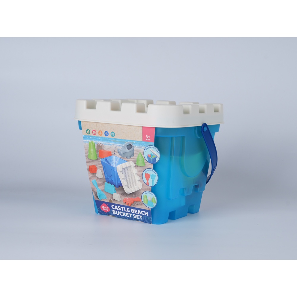 TOYS ของเล่นชุดถังชายหาดและอุปกรณ์ 12 ชิ้น รุ่น HG-1245 ขนาด 22x21.5x20 ซม. คละสี