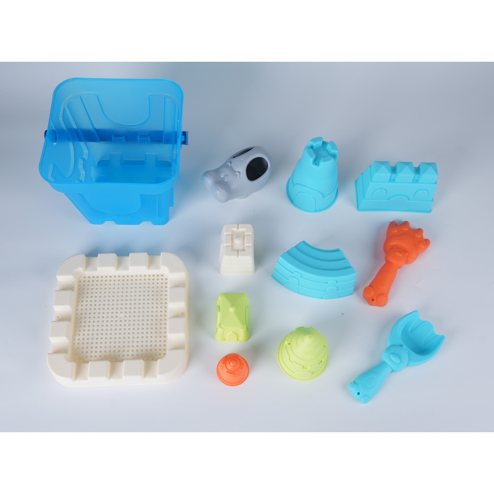 TOYS ของเล่นชุดถังชายหาดและอุปกรณ์ 12 ชิ้น รุ่น HG-1245 ขนาด 22x21.5x20 ซม. คละสี