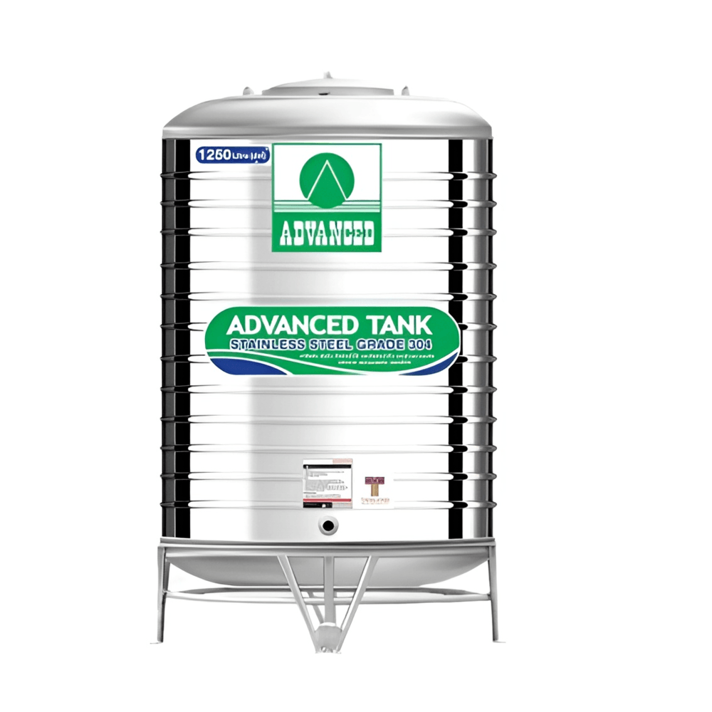 ADVANCE ถังเก็บสเตนเลส 1250L รุ่น ARD แบบก้นนูน พร้อมขาตั้ง คละลาย (ไม่มี มอก.)