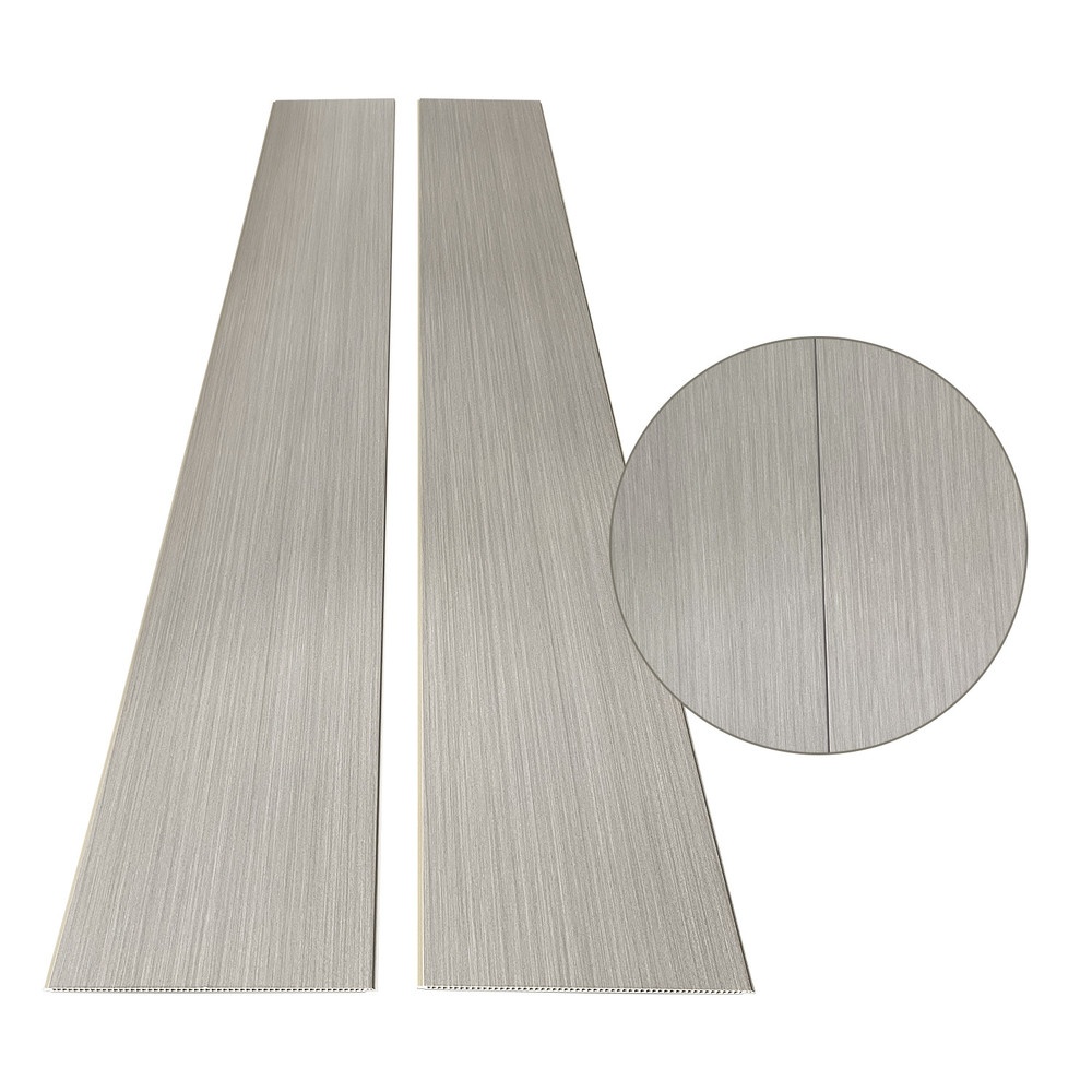 GREAT WOOD แผ่นตกแต่งผนังและฝ้า PVC GPPVC3.7-10 40*0.8*290 ซม. Gray