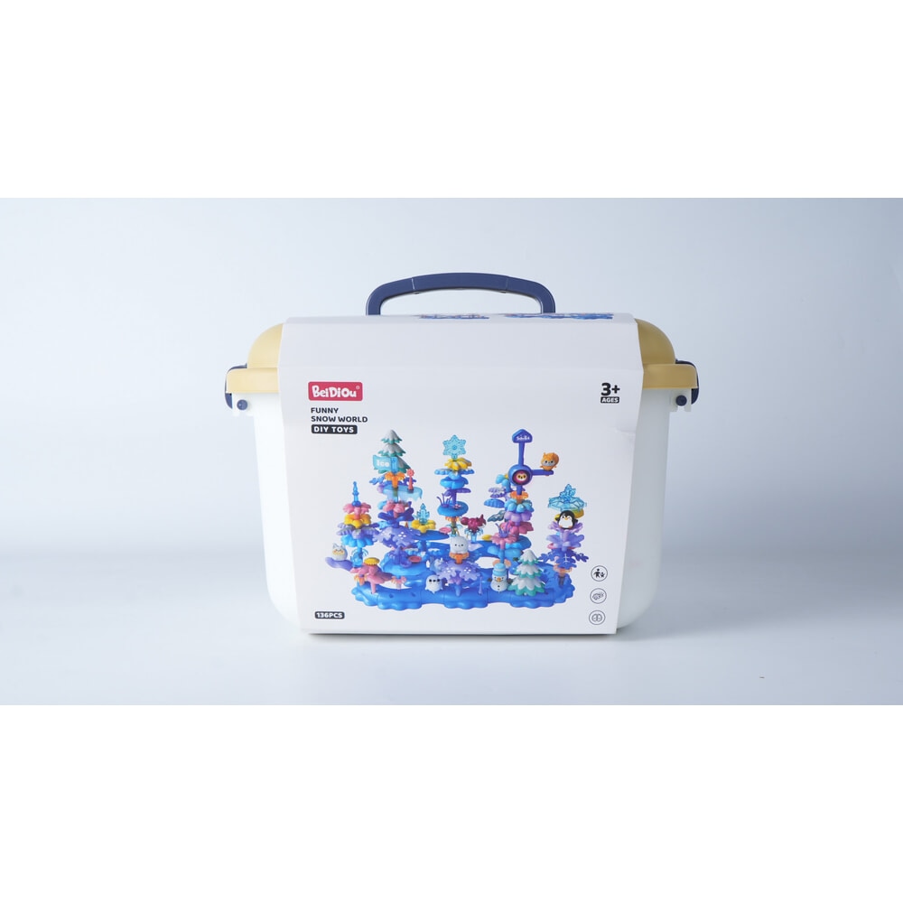 TOYS ของเล่นชุดตัวต่อป่าฤดูหนาวสัตว์ต่างๆ #958C ขนาด(33x27x23ซม.)