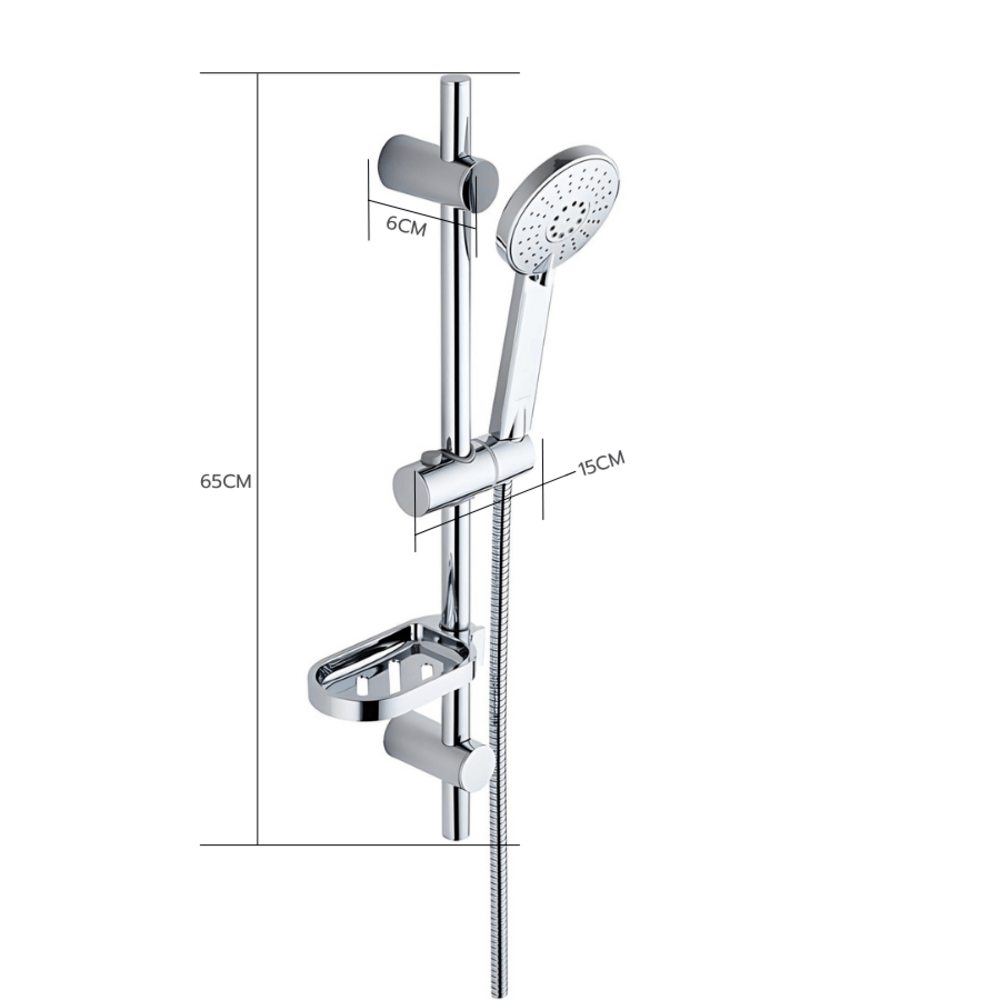 VERNO ชุดฝักบัว 3ระบบ พร้อมราวเลื่อน รุ่น TM-1078