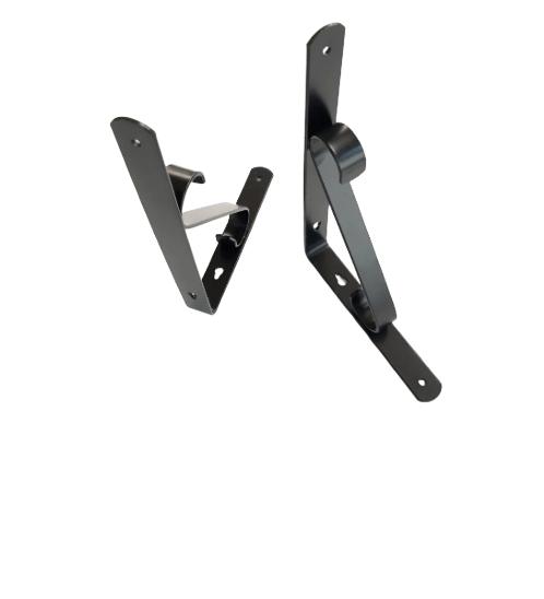 ฉากรับชั้นเหล็ก PQS-TJ2025 25*2.5*17cm สีดำ