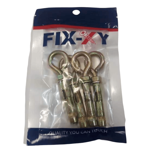 พุคเหล็กห่วงกลม M6 รุ่น EH-009 (4ชิ้น/แพ็ค) FIX-XY