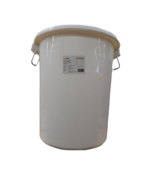 GOME ถังน้ำกลมฝาล็อค 65 ลิตร ขนาด 49.5x49.5x53.5 ซม. สีขาว