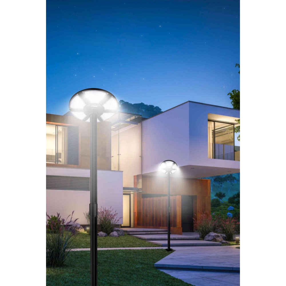 EILON โคมไฟสนาม UFO โซลาร์เซลล์ 200W รุ่น ETYN-TYD-MT200W แสงเดย์ไลท์ สีดำ (เฉพาะตัวโคม)