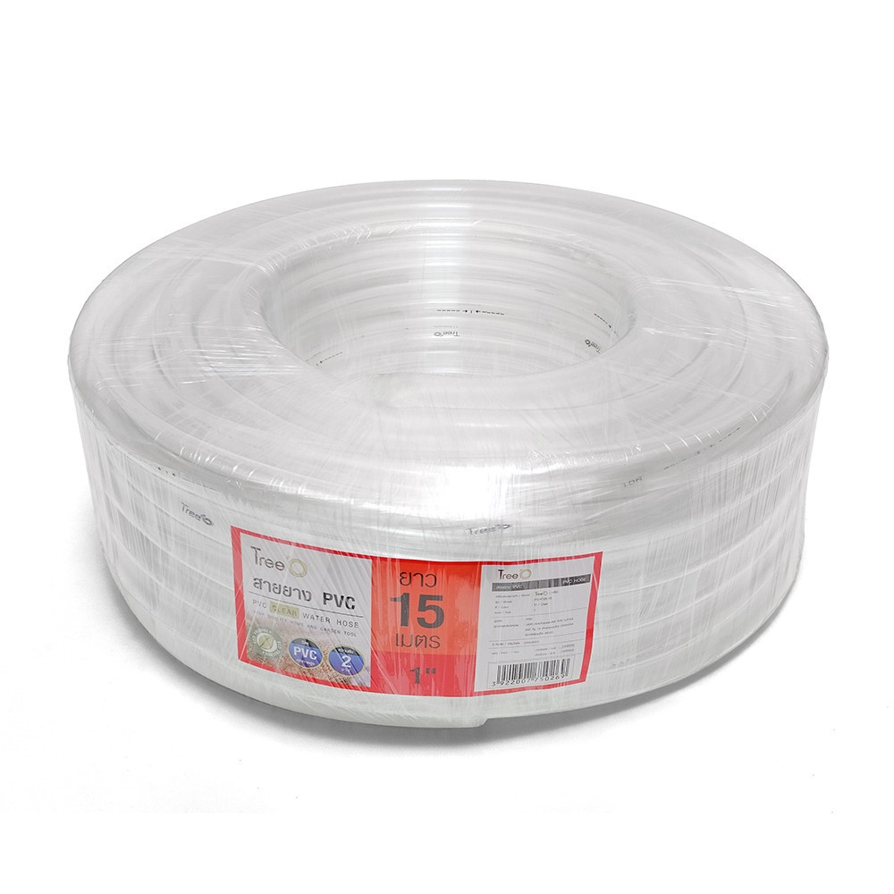 Tree’O สายยาง พีวีซี รุ่นPCHT25-15 ขนาด 1” x15M สีใส