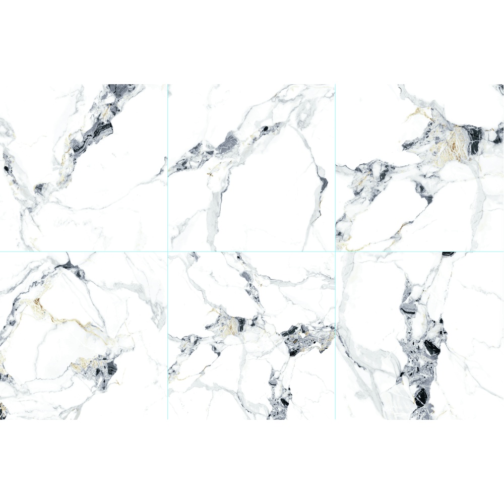 Marbella กระเบื้องพอร์ซเลน 60x60 ซม. รุ่น มิวกี้ ควอตซ์ XQP705 Glossy (4P) random