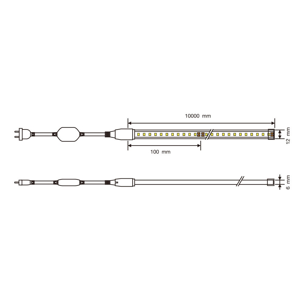 EILON ชุดไฟแอลอีดีเส้นริบบิ้น 2835/120LED 6*12mm 85W 220V Daylight รุ่น TP-STL220V-DL10M ยาว 10M