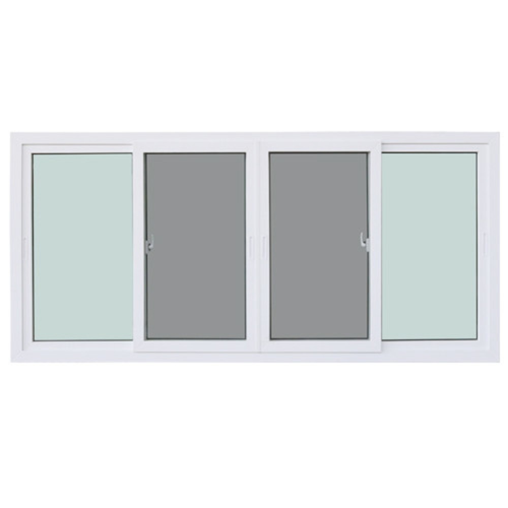 WINDOW ASIA (10MAX) UPVC หน้าต่างบานเลื่อน SSSS 240X110 ซม. สีขาว พร้อมมุ้ง