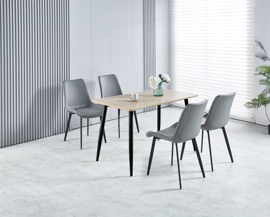 DELICATO ชุดโต๊ะและเก้าอี้รับประทานอาหาร (หน้าท็อปโต๊ะ) รุ่น BECCA ขนาด 120x70x73 ซม. สีไม้ ธรรมชาติ (1/4)