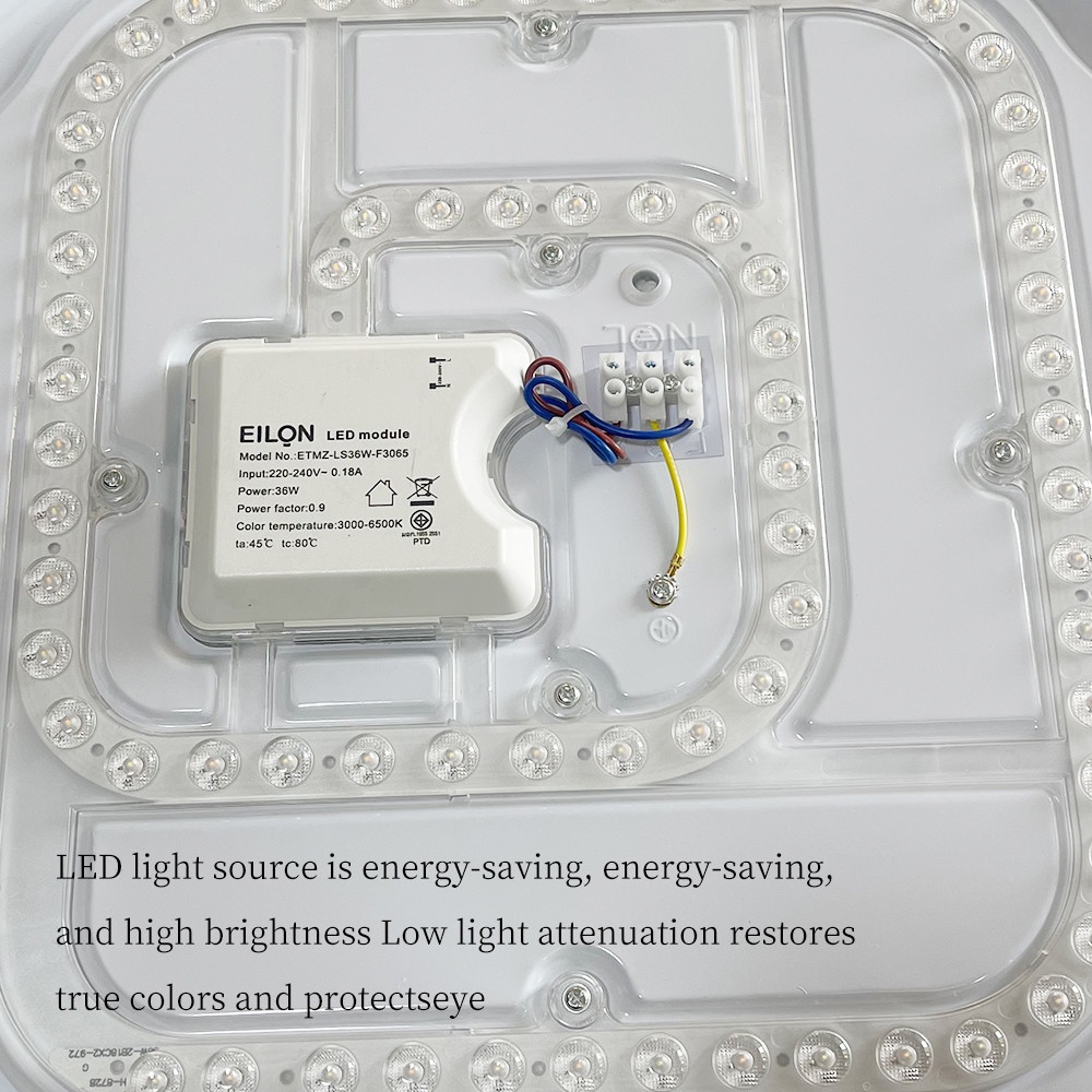 EILON โคมไฟเพดาน Acrylic 36W รุ่น BCYX6265/500 ปรับได้ 3 แสง