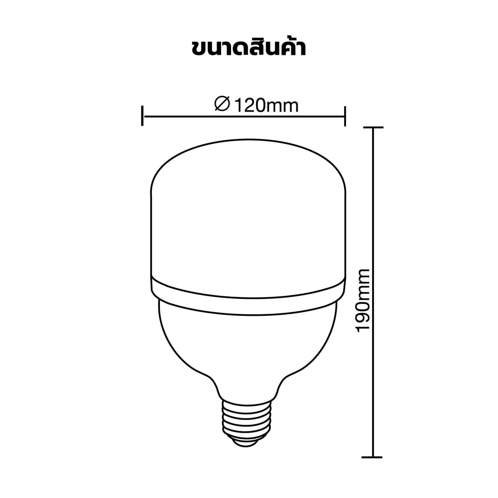 EILON หลอดLED T BULB 60W 6300lm 6500K E27 รุ่นTP-TB60-DL แสงเดย์ไลท์