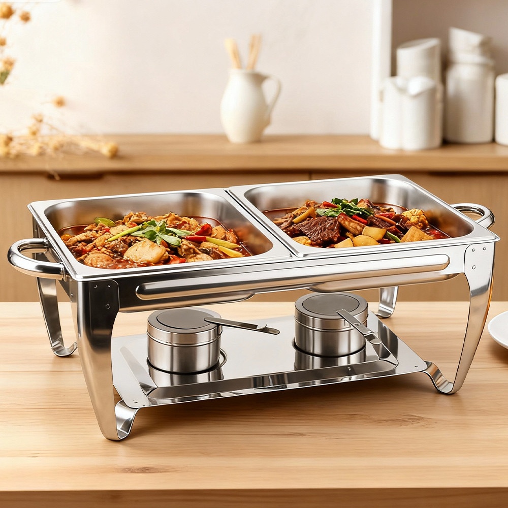 KOCH KITCHEN อ่างอุ่นอาหารสเตนเลส 2 หลุม 11 ลิตร 64x36x36 ซม. JAPAH