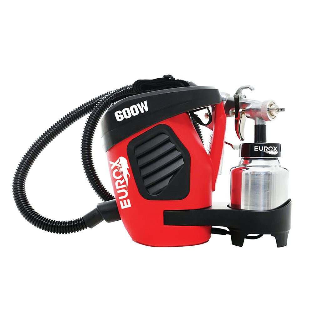 EUROX กาพ่นสีไฟฟ้า 600W ถ้วยพ่นสี 1L รุ่น ES-3 สีแดง