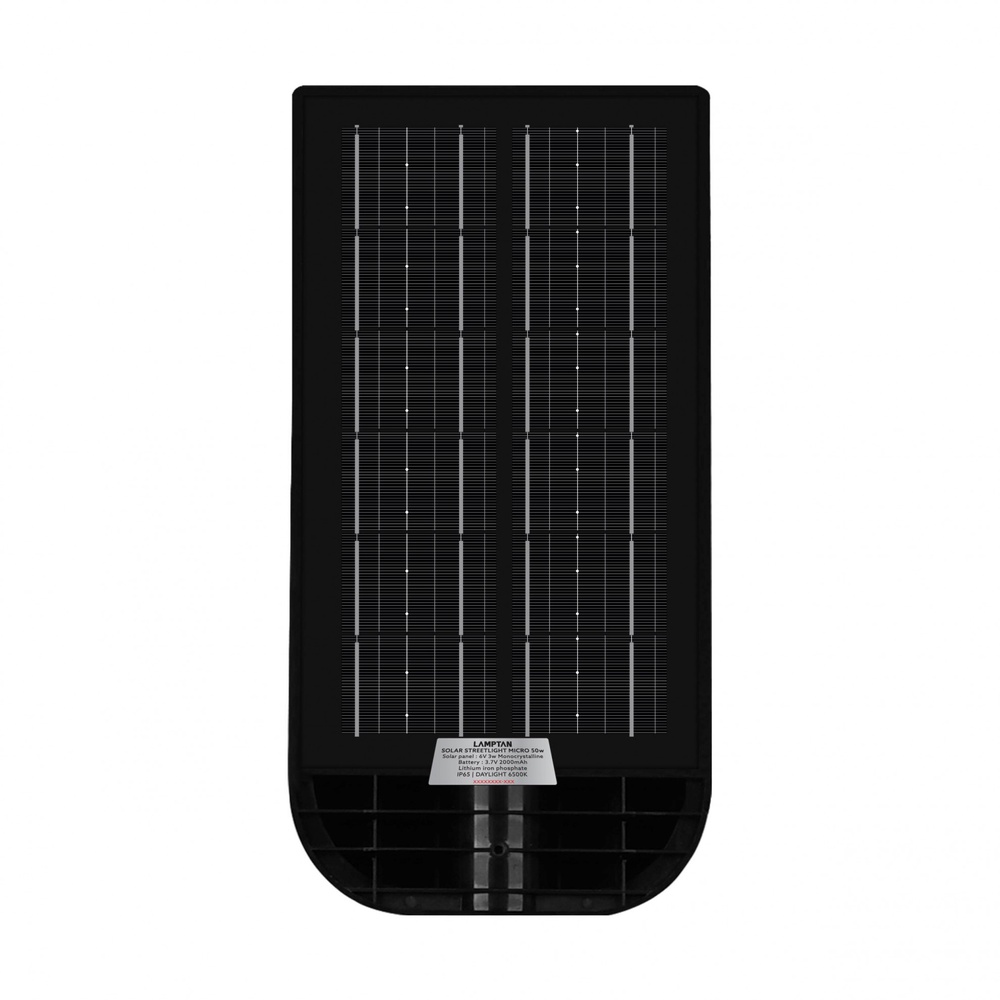 LAMPTAN โคมไฟถนนโซลาร์ LED 50W รุ่นนิวไมโคร แสงเดย์ไลท์