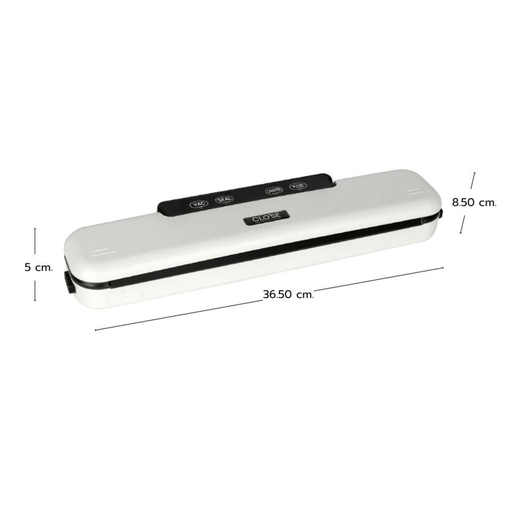 CLOSE เครื่องซีลสูญญากาศ 80W JMZK003 สีขาว พร้อมถุงซีลสูญญากาศ 10 ถุง