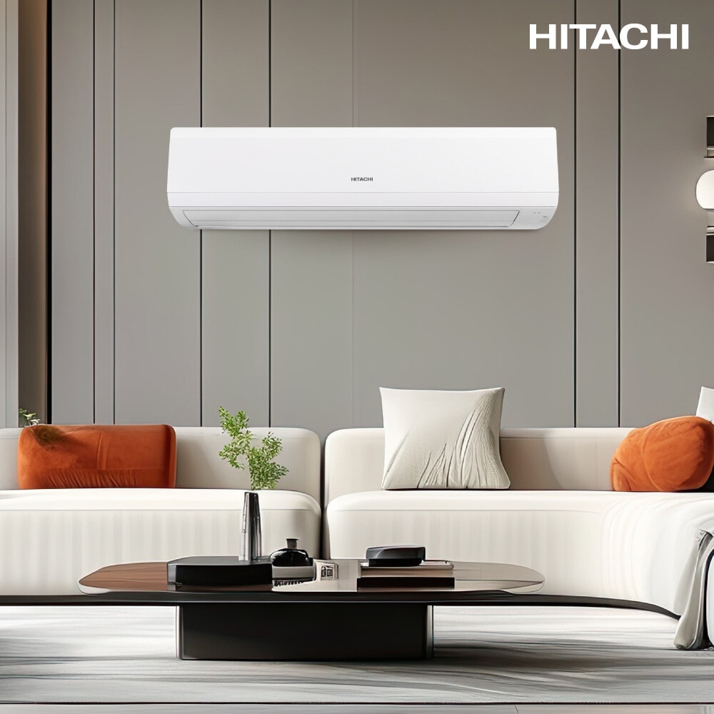 HITACHI เครื่องปรับอากาศ Non Inverter ขนาด 24000 BTU รุ่น RAK-BH24PCAST สีขาว