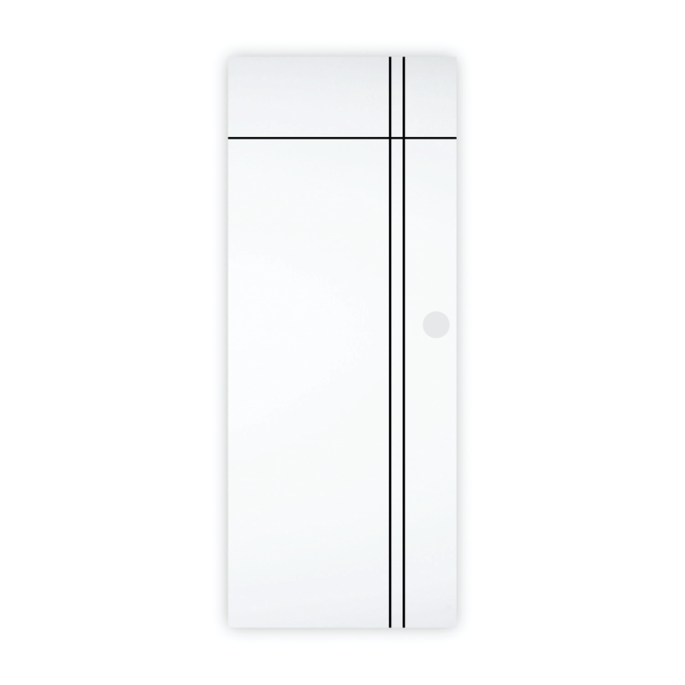 WELLINGTAN ประตูภายนอก UPVC เซาะร่อง รุ่น OK-008N ขนาด 80x200 ซม. สีขาว (เจาะลูกบิด)