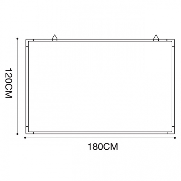 SMITH ชุดกระดานไวท์บอร์ดแม่เหล็กแขวนผนัง GX-95952 ขนาด 120x180x3ซม. สีขาว