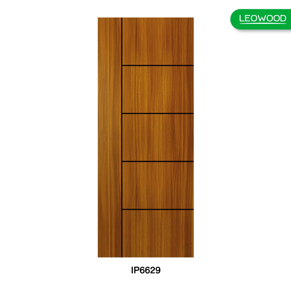 LEOWOOD ประตู ตู iDoor S6 ลาย 06 - Brazilian Teak ขนาด 35x900x2000