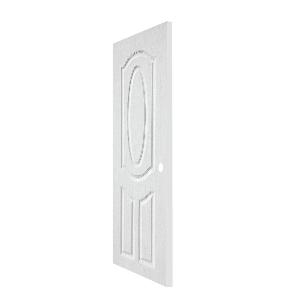 WELLINGTAN ประตู UPVC รุ่น WT004N (สำหรับใช้ภายนอก) ลูกฟัก ขนาด 80x200 ซม. สีขาว (เจาะลูกบิด)