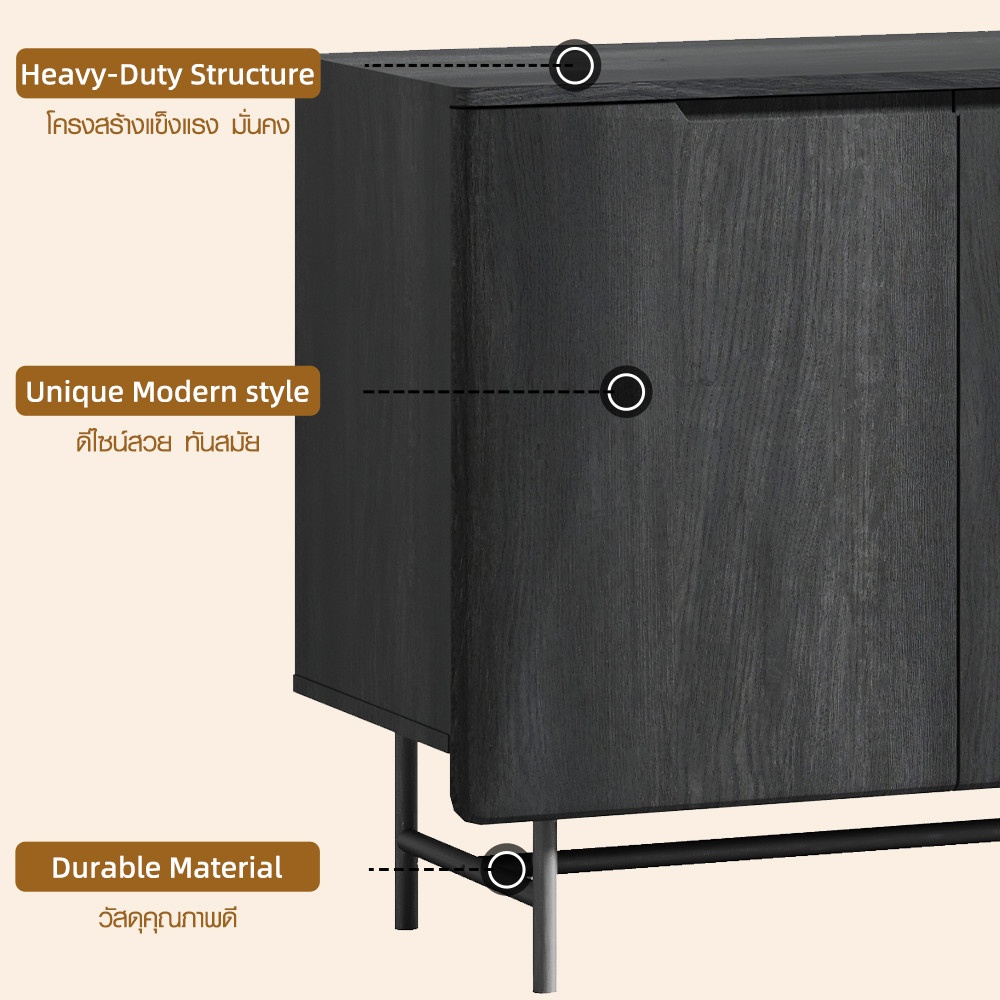DELICATO ชั้นวางทีวี รุ่น DELTO ขนาด 40x172.80x73 ซม. สีเทา