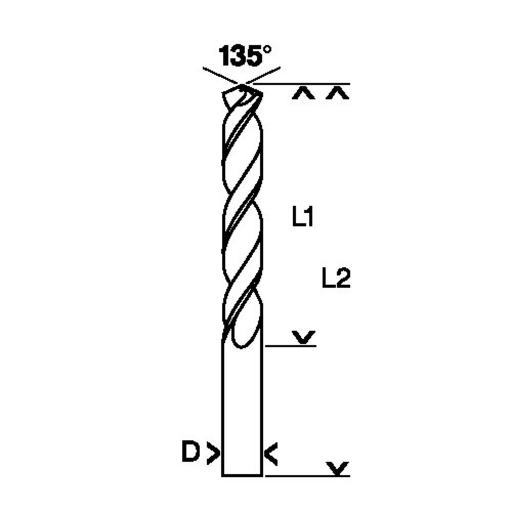 BOSCH ดอกเจาะสแตนเลส HSS-CO 1/4" x 70/102 มม.